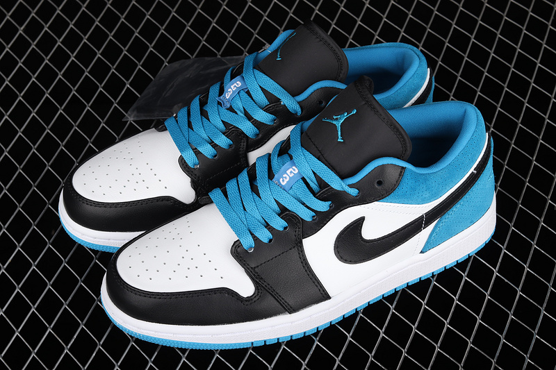 Air Jordan 1 Low Se Black/Black/Laser Blue/White 7