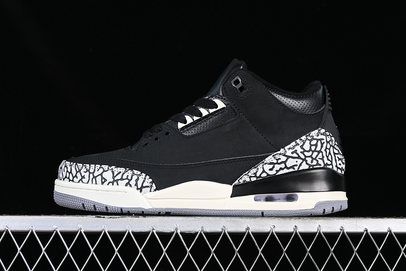 Air Jordan 3 Retro Off Noir White/Black/Grey 23