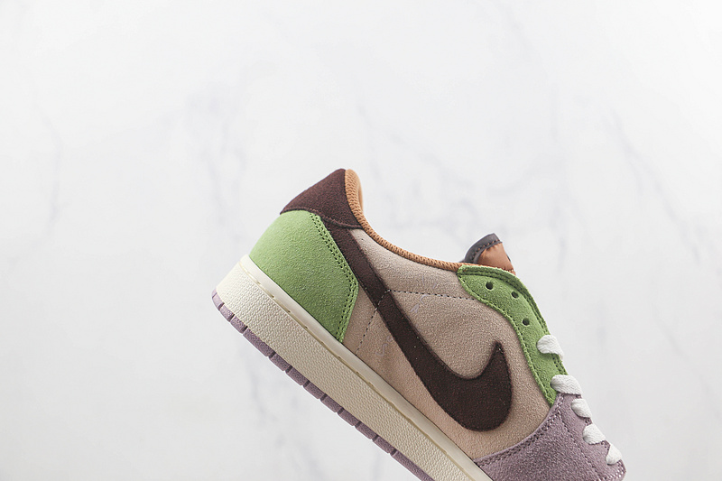 Travis Scott X Air Jordan 1 Low Og Sp Dark Mocha/Green/Beige 3