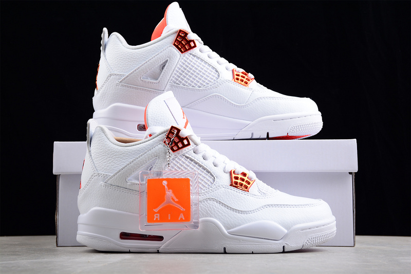 Air Jordan 4 Retro Orange Metallic White/Total Orange/Metallic Silver 27