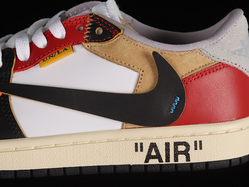 Air Jordan 1 Low Aj1 White/Red/Black/Brown 5