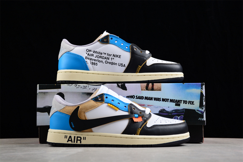 Air Jordan 1 Low White/Black/Brown/Blue 11