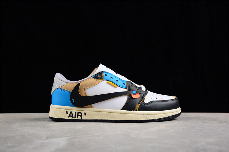 Air Jordan 1 Low White/Black/Brown/Blue 21