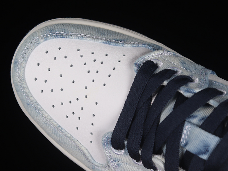 Air Jordan 1 Low Washed Denim White/Blue 11