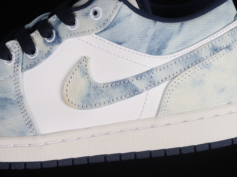 Air Jordan 1 Low Washed Denim White/Blue 13