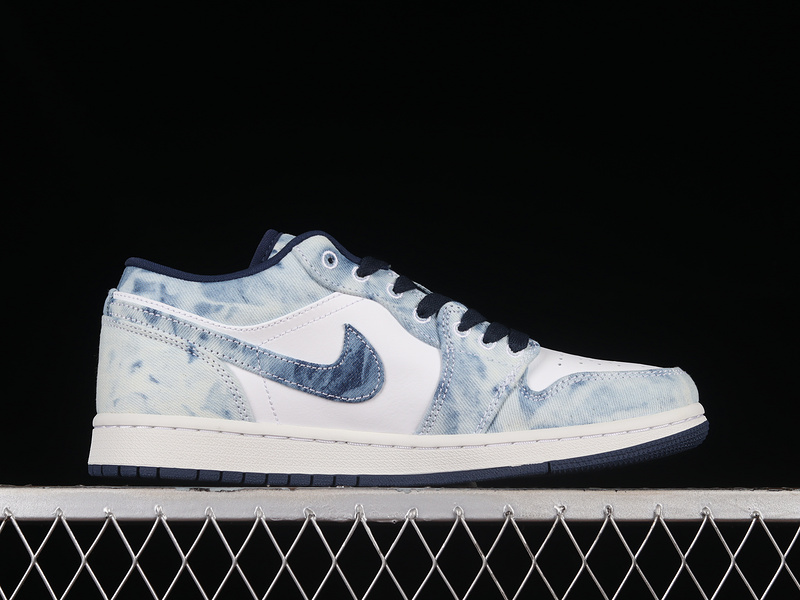 Air Jordan 1 Low Washed Denim White/Blue 29