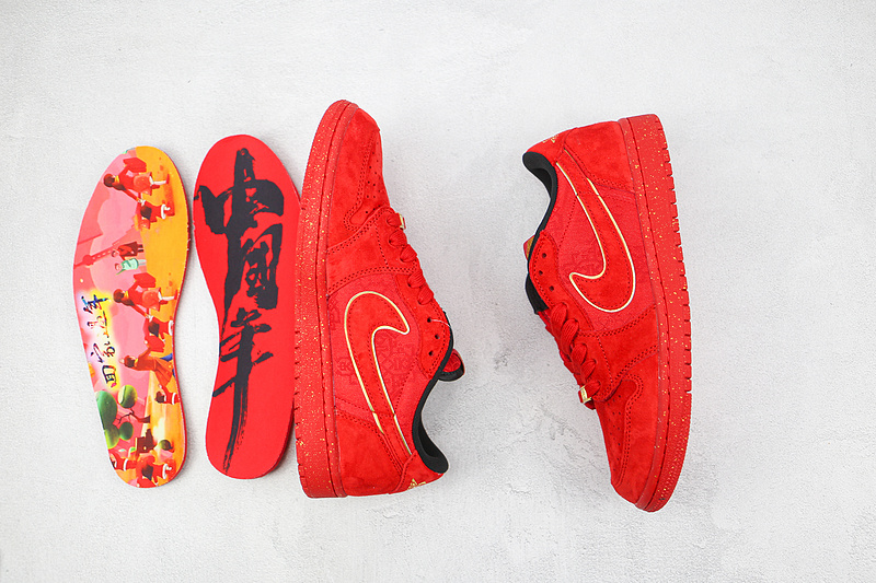 Air Jordan 1 Retro Low Cny Tiger Red/Metallic Gold/Black 3