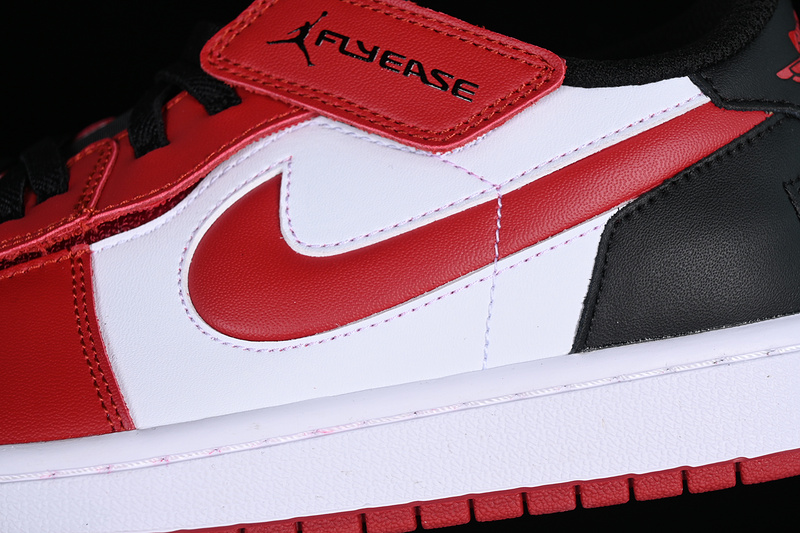 Air Jordan 1 Low Flyease White/Black/Gym Red 17