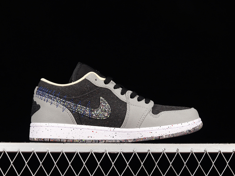 Air Jordan 1 Low Crater Black/Grey/White 29