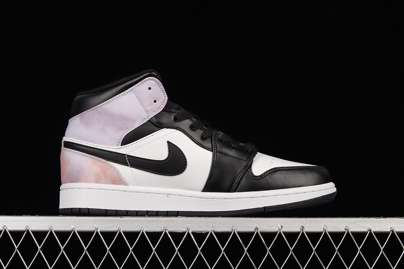 Air Jordan 1 Mid Se Gs Zen Master Black/White/Amethyst Wave/Bleached Coral 15