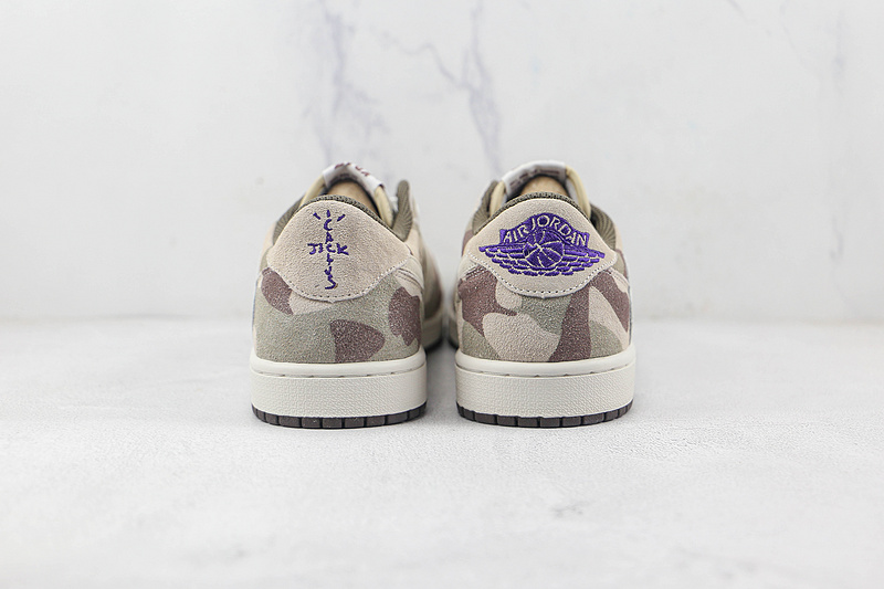 Travis Scott X Fragment X Air Jordan 1 Low Camo/White 5