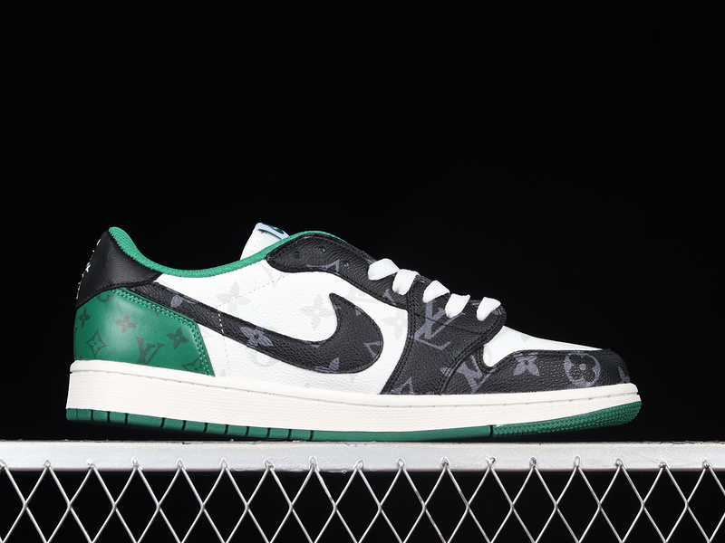 Travis Scott X L*V X Air Jordan 1 Low Og Black/White/Green 21