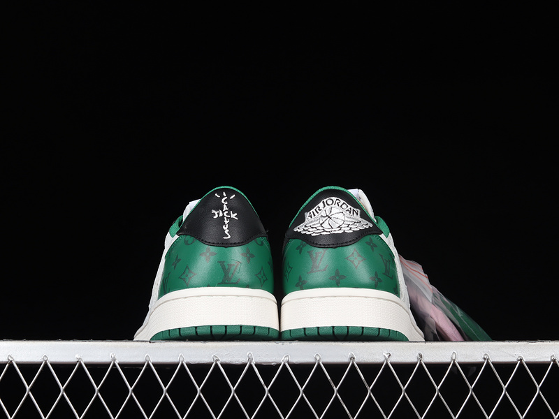 Travis Scott X L*V X Air Jordan 1 Low Og Black/White/Green 29