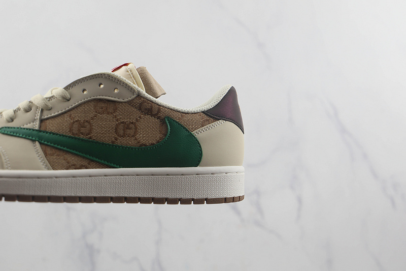 Fragment Travis Scott Air Jordan 1 Low Gucci Beige/Green/Brown 11