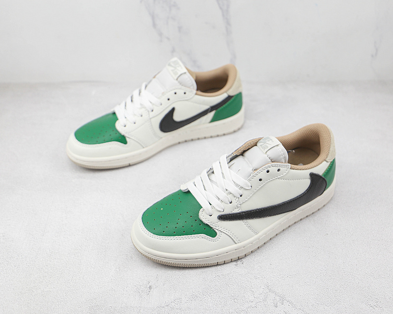 Travis Scott X Air Jordan 1 Low Og Sp White/Black/Green 5