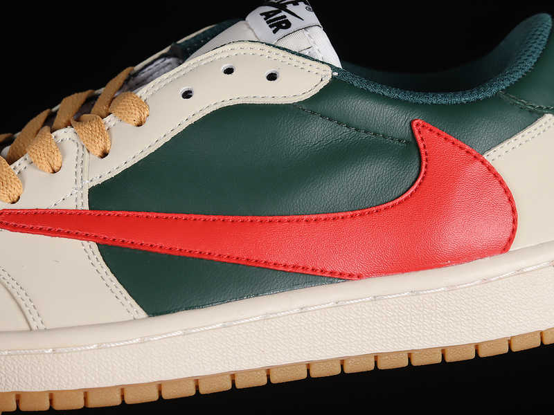 Travis Scott X Air Jordan 1 Low Og Dark Green/White/Red 3