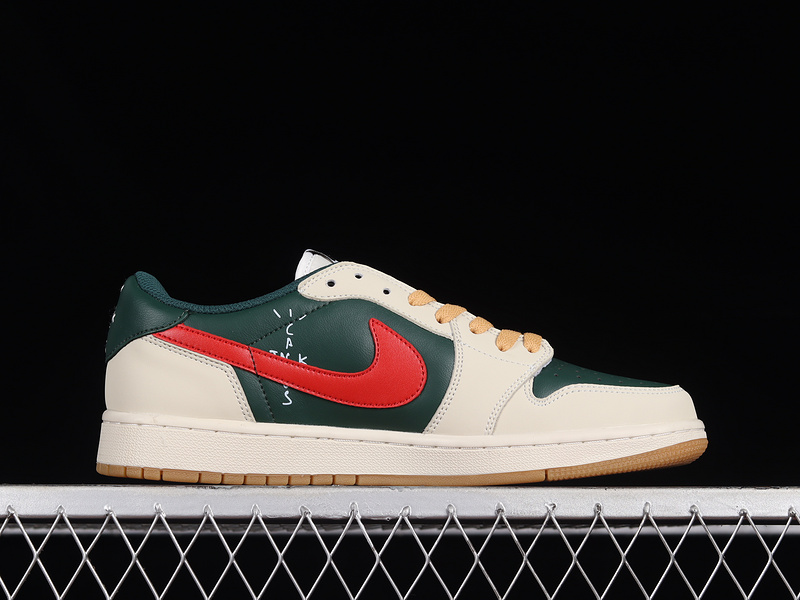 Travis Scott X Air Jordan 1 Low Og Dark Green/White/Red 15