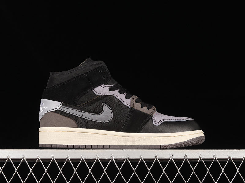 Air Jordan 1 Mid Craft Inside Out Black/Cement Grey-Light Graphite 17