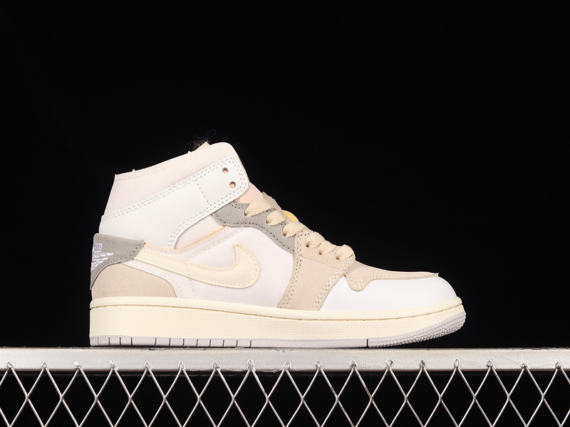 Air Jordan 1 Mid Se Craft Inside Out White/Montreal Grey/Phantom 13