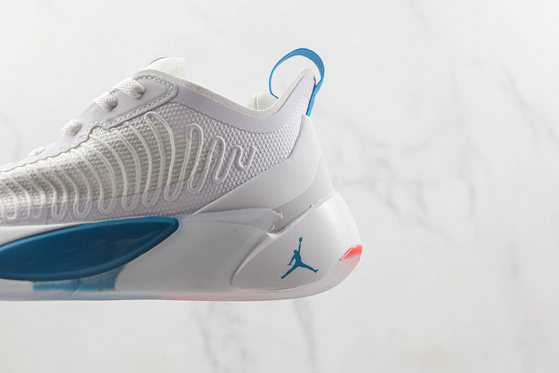 Jordan Luka 1 White/Metallic Silver-Neo Turquoise 3