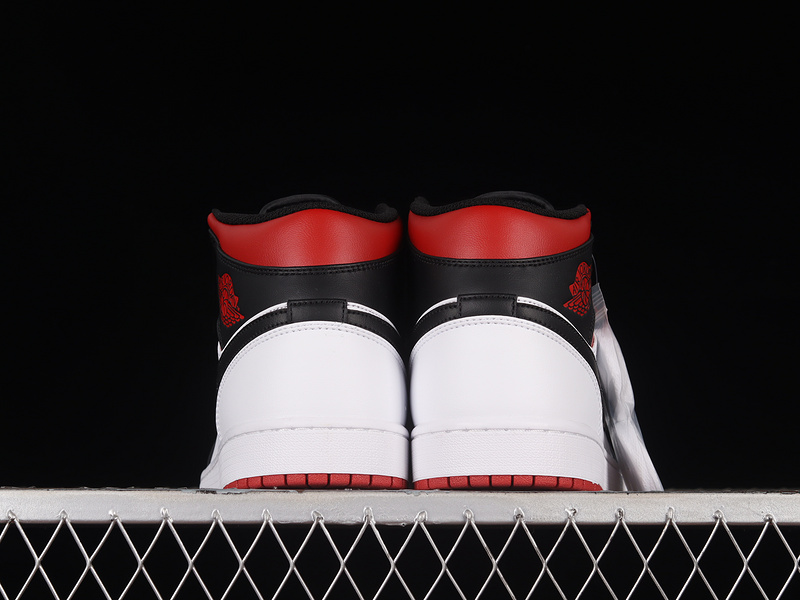 Air Jordan 1 Mid Gs Usa White/Gym Red-Black 7