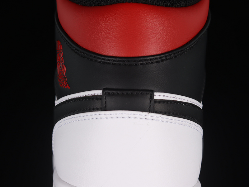 Air Jordan 1 Mid Gs Usa White/Gym Red-Black 21