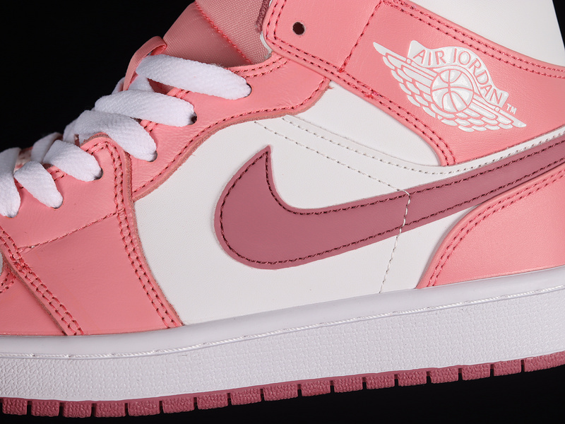 Air Jordan 1 Mid Gs Valentine S Day 2023 Coral Chalk/Desert Berry/White 5