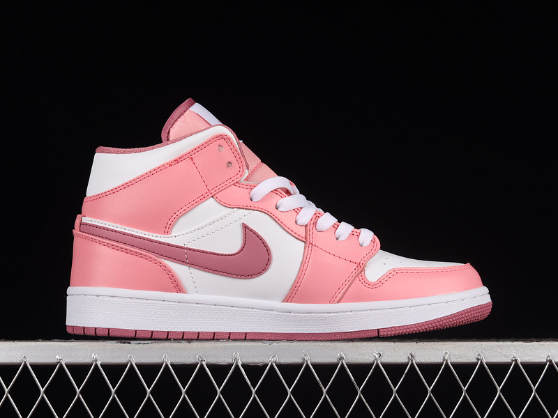 Air Jordan 1 Mid Gs Valentine S Day 2023 Coral Chalk/Desert Berry/White 21