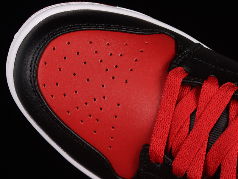 Air Jordan 1 Mid Alternate Bred Black/Fire Red-White 15