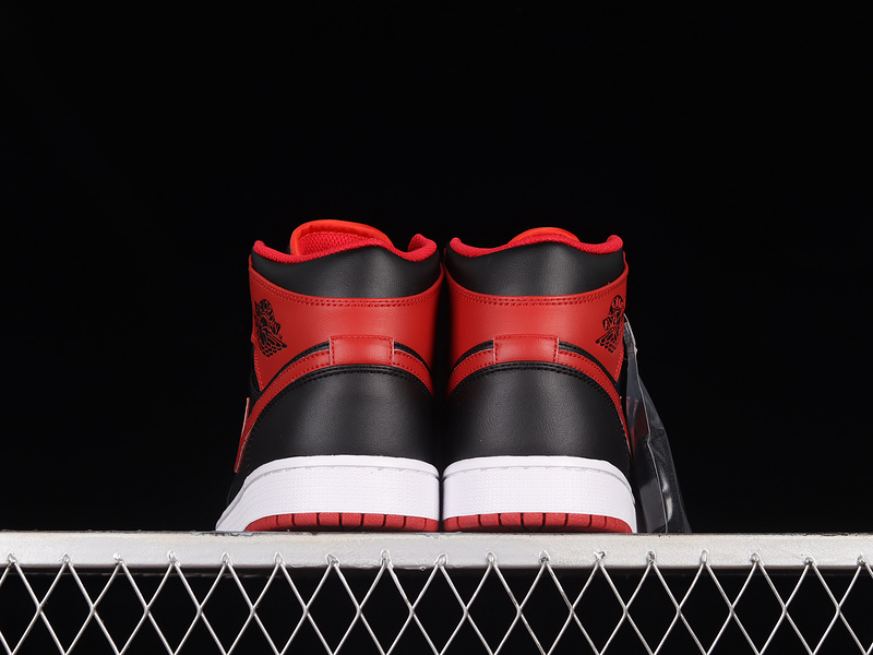 Air Jordan 1 Mid Alternate Bred Black/Fire Red-White 19