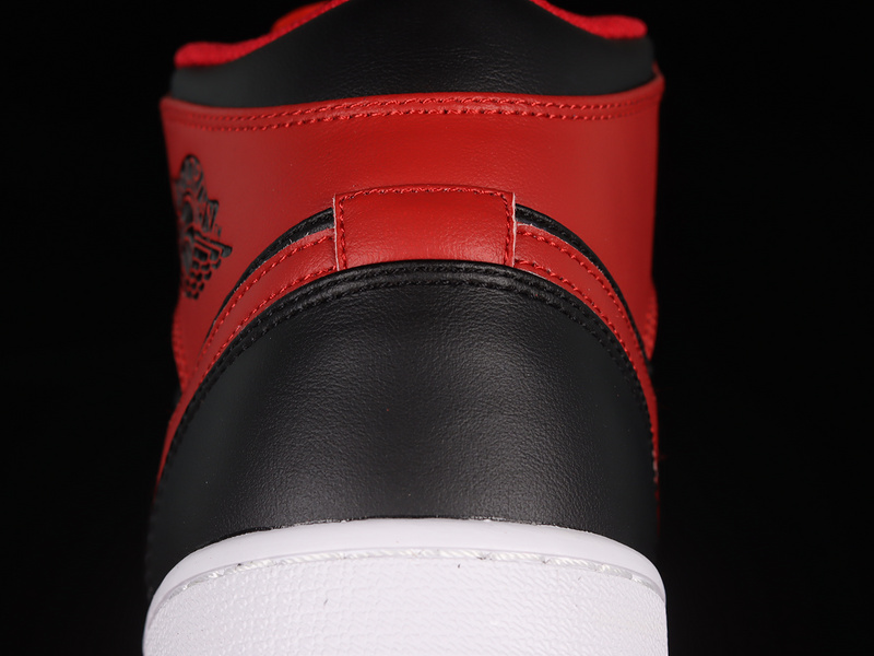 Air Jordan 1 Mid Alternate Bred Black/Fire Red-White 29