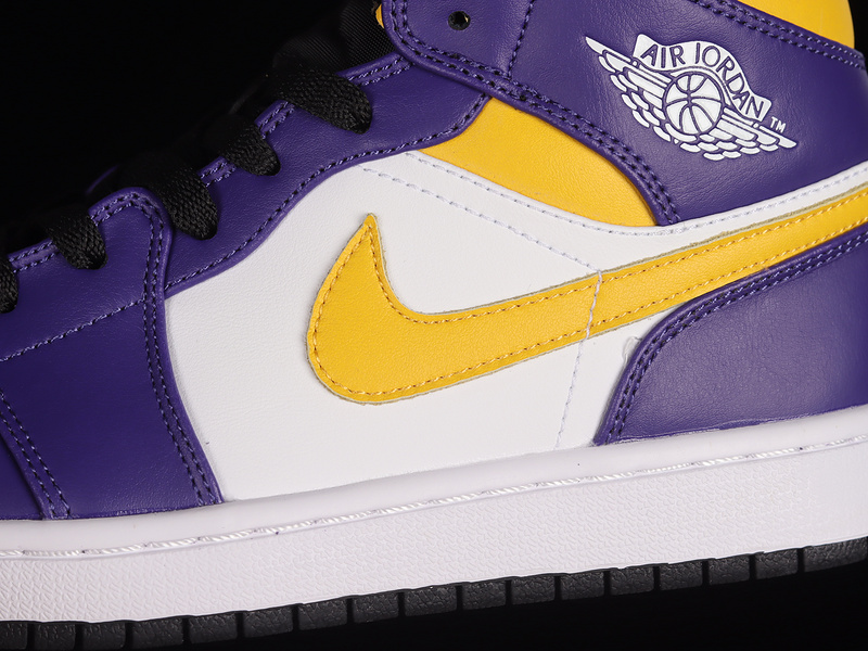 Air Jordan 1 Mid Lakers Dark Concord/Taxi/White/Black 3