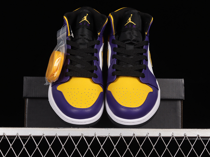 Air Jordan 1 Mid Lakers Dark Concord/Taxi/White/Black 13