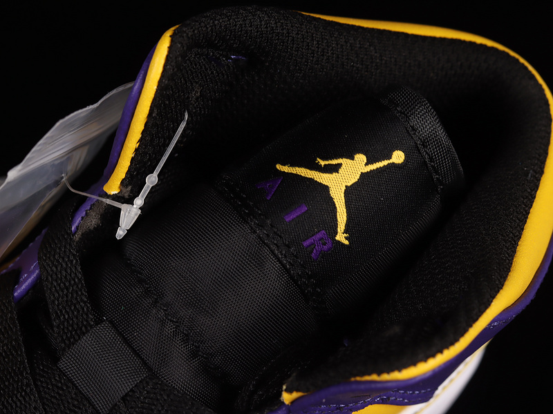 Air Jordan 1 Mid Lakers Dark Concord/Taxi/White/Black 15