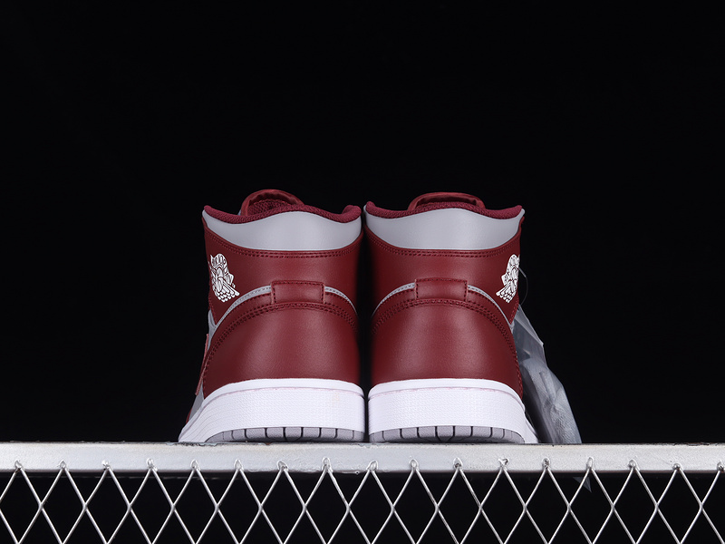 Air Jordan 1 Mid Cherrywood Red/Cement Grey/White 29