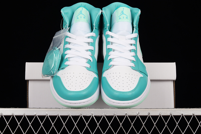 Air Jordan 1 Mid Marine Green Washed Teal/Mint Foam/White 17