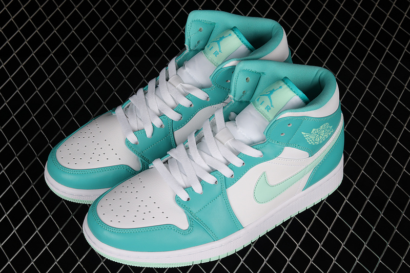 Air Jordan 1 Mid Marine Green Washed Teal/Mint Foam/White 21