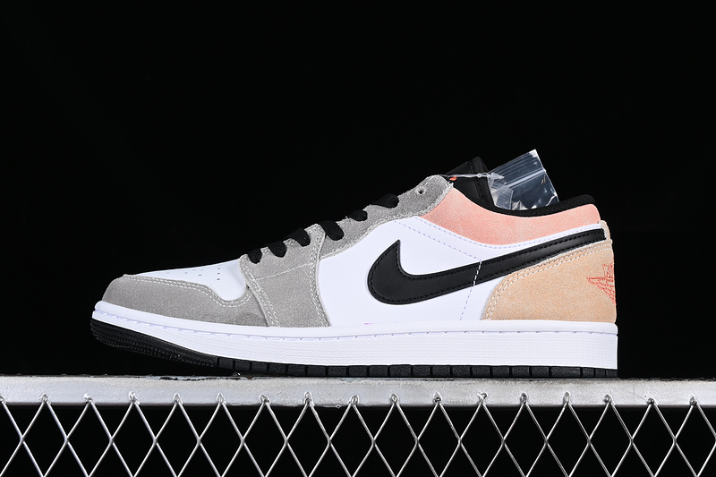 Air Jordan 1 Low White/Black/Grey/Pink 5