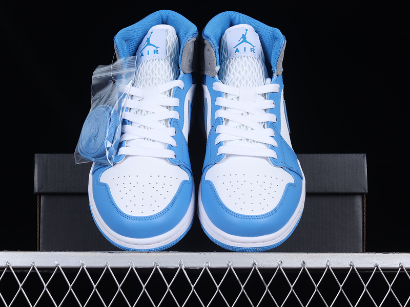 Air Jordan 1 Mid Se White/Wolf Grey/University Blue 15