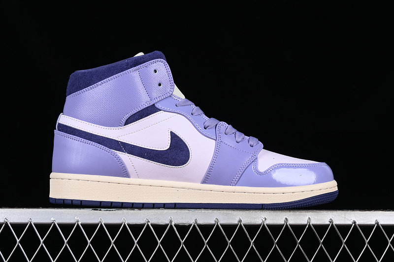 Air Jordan 1 Mid Sky Purple Purple/Black/Brown 7