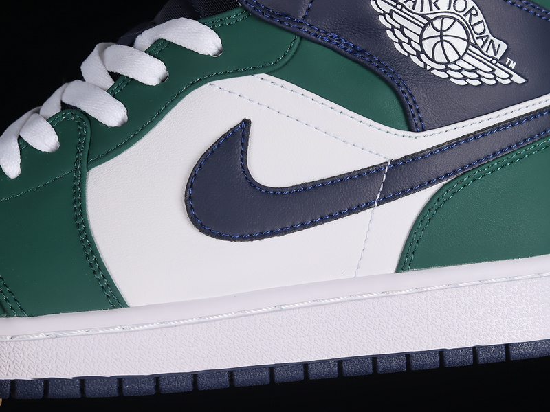 Air Jordan 1 Mid Se Noble Green/Midnight Navy-White 9