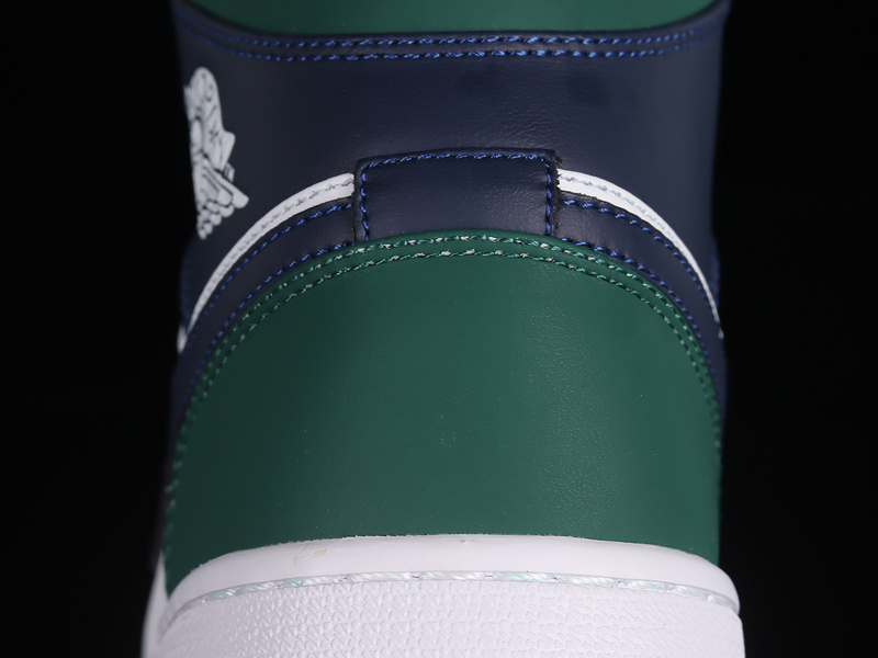 Air Jordan 1 Mid Se Noble Green/Midnight Navy-White 17