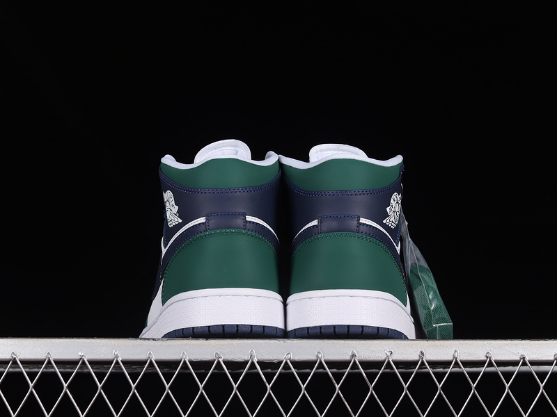 Air Jordan 1 Mid Se Noble Green/Midnight Navy-White 25