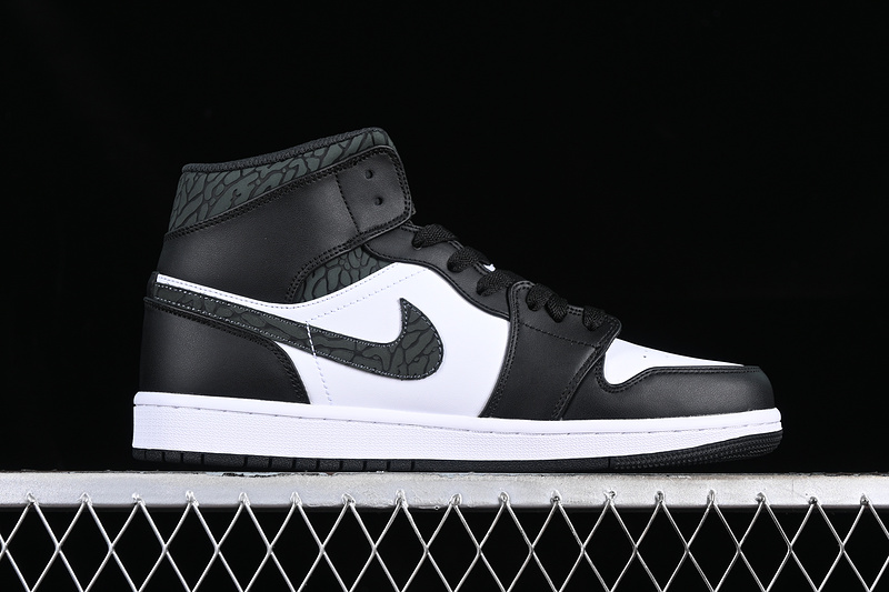 Air Jordan 1 Mid White/Black 25