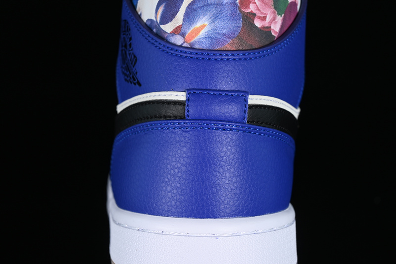 Air Jordan 1 Mid Flower Garden White/Grey/Black/Blue 3