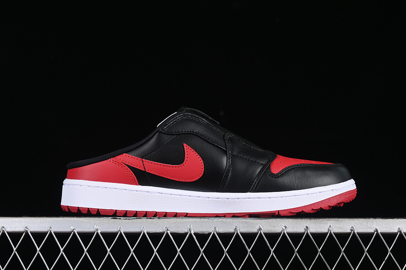 Air Jordan 1 Mule Golf Bred Black/White/Varsity Red 19