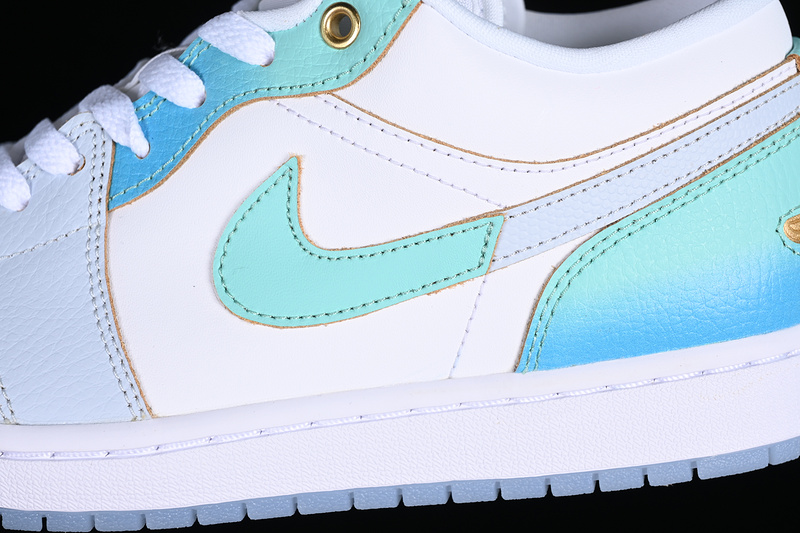 Air Jordan 1 Low White/Blue/Green/Grey 19