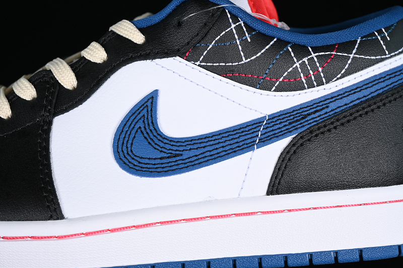 Air Jordan 1 Low Se White/Black/Blue/Red 3