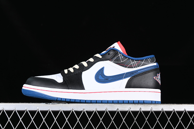 Air Jordan 1 Low Se White/Black/Blue/Red 5