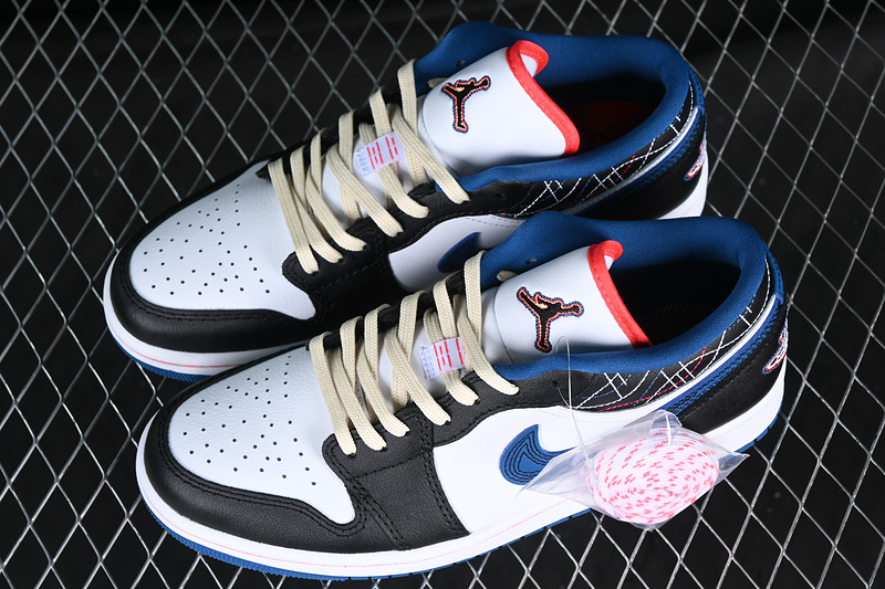 Air Jordan 1 Low Se White/Black/Blue/Red 7